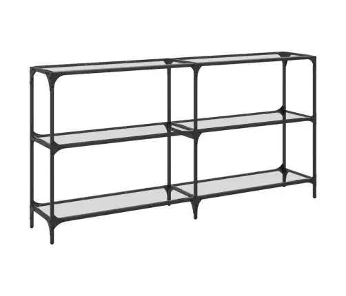 Konsoollaud, Läbipaistev Klaasplaat, 158,5X30X81 cm Teras