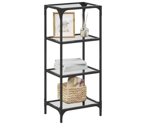 Plaukts, 40X30X95 Cm, Caurspīdīgs, Rūdīts Stikls, Tērauds Vidaxl