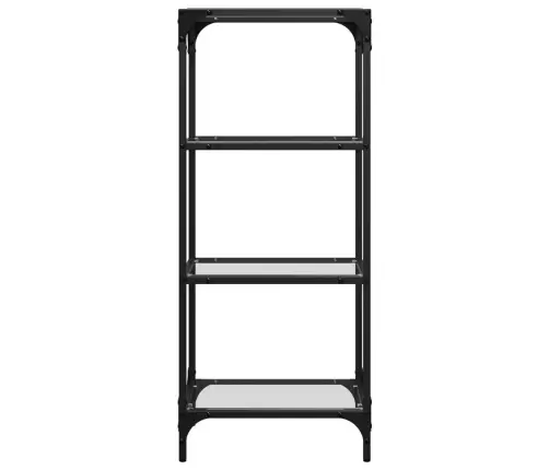 Plaukts, 40X30X95 Cm, Caurspīdīgs, Rūdīts Stikls, Tērauds Vidaxl