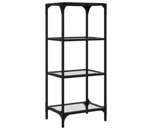 Plaukts, 40X30X95 Cm, Caurspīdīgs, Rūdīts Stikls, Tērauds Vidaxl