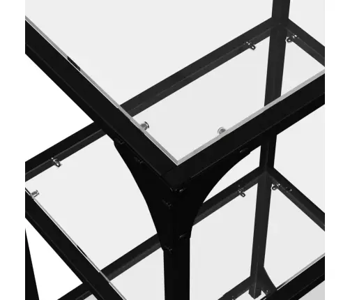 Plaukts, 40X30X95 Cm, Caurspīdīgs, Rūdīts Stikls, Tērauds Vidaxl