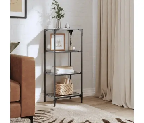 Lentyna Daiktams Su Stiklinėmis Lentynomis, 40X30X95cm Plienas