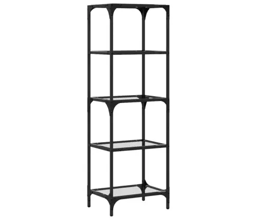 Plaukts, 40X30X123 Cm, Caurspīdīgs, Rūdīts Stikls, Tērauds Vidaxl