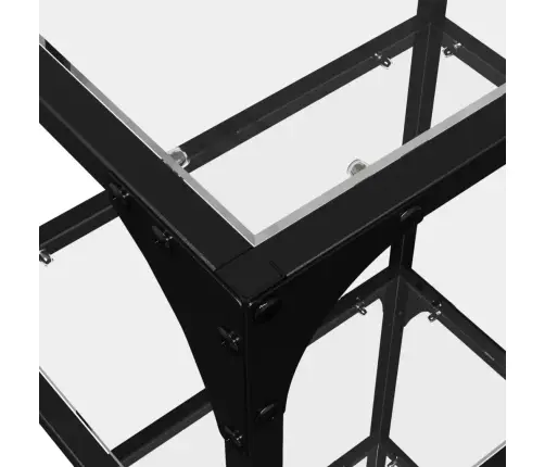 Plaukts, 40X30X123 Cm, Caurspīdīgs, Rūdīts Stikls, Tērauds Vidaxl