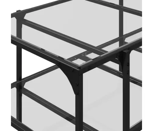 Kavos Staliukas Su Skaidriu Stalviršiu, 98,5X50X45cm Plienas