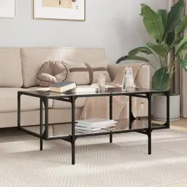 Kohvilaud, Must Klaasplaat, 98,5 X 50 X 45 cm Teras