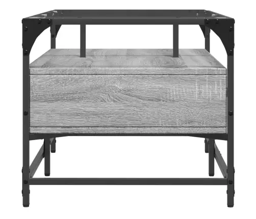 Kohvilaud Klaasplaadiga, Hall Sonoma Tamm, 98,5X50X45 cm Teras