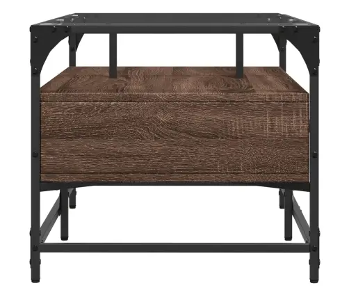 Kohvilaud Klaasplaadiga, Pruun Tamm, 98,5X50X45 cm Teras Kohvilaud Klaasplaadiga, Pruun Tamm, 98,5X50X45 cm Teras