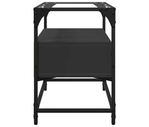 Tv Skapītis, Stikla Virsma, Melns, 60X35X51 Cm, Konstruēts Koks Vidaxl