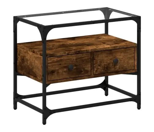 Tv Skapītis, Stikla Virsma, Ozola, 60X35X51 Cm, Konstruēts Koks Vidaxl Tv Skapītis, Stikla Virsma, Ozola, 60X35X51 Cm, Konstruēts Koks Vidaxl