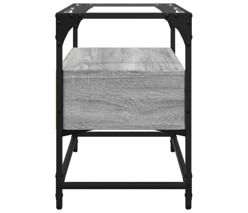 Tv Skapītis, Stikla Virsma, Pelēks, 60X35X51Cm, Konstruēts Koks Vidaxl