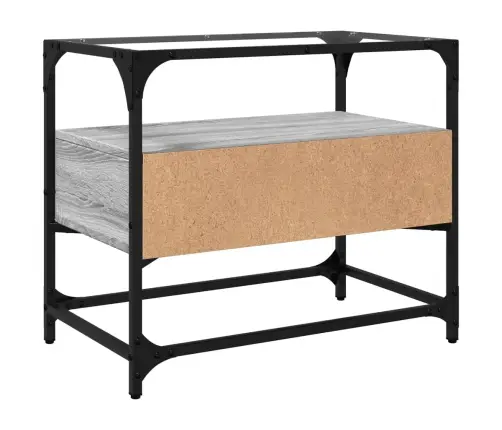 Tv Skapītis, Stikla Virsma, Pelēks, 60X35X51Cm, Konstruēts Koks Vidaxl