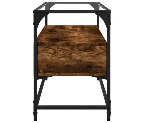 Tv Skapītis, Stikla Virsma, Ozola, 80X35X51 Cm, Konstruēts Koks Vidaxl