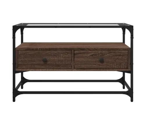 Tv Skapītis, Stikla Virsma, Ozola, 80X35X51 Cm, Konstruēts Koks Vidaxl Tv Skapītis, Stikla Virsma, Ozola, 80X35X51 Cm, Konstruēts Koks Vidaxl