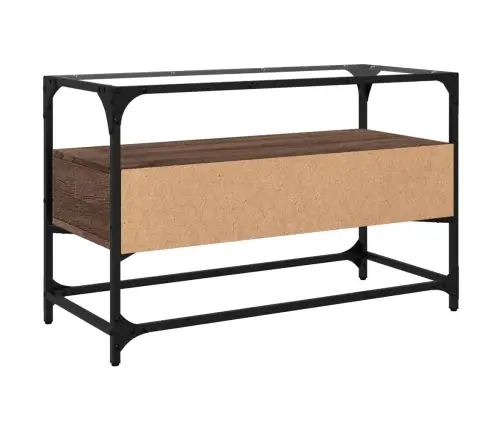 Tv Skapītis, Stikla Virsma, Ozola, 80X35X51 Cm, Konstruēts Koks Vidaxl Tv Skapītis, Stikla Virsma, Ozola, 80X35X51 Cm, Konstruēts Koks Vidaxl