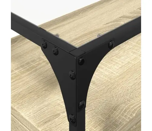 Tv Skapītis, Stikla Virsma, Ozola, 98X35X51 Cm, Konstruēts Koks Vidaxl