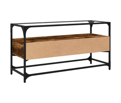 Tv Skapītis, Stikla Virsma, Ozola, 98X35X51 Cm, Konstruēts Koks Vidaxl Tv Skapītis, Stikla Virsma, Ozola, 98X35X51 Cm, Konstruēts Koks Vidaxl