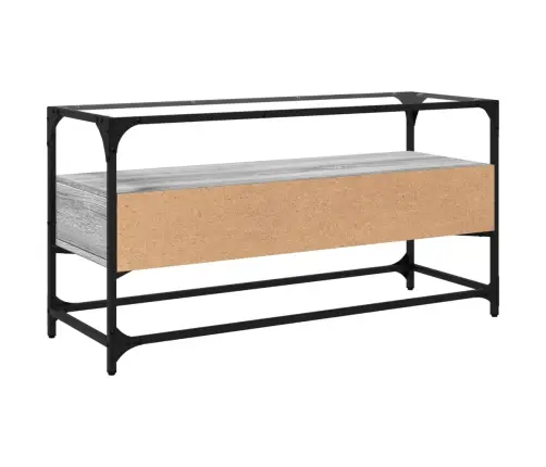 Tv Skapītis, Stikla Virsma, Ozola, 98X35X51 Cm, Konstruēts Koks Vidaxl