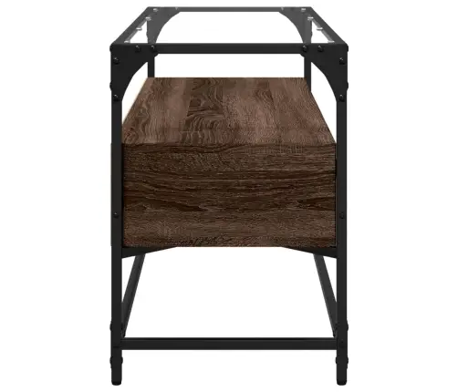 Tv Skapītis, Stikla Virsma, Ozola, 98X35X51 Cm, Konstruēts Koks Vidaxl