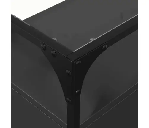 Skapītis, Stikla Virsma, Melns, 98X35X81 Cm, Konstruēts Koks Vidaxl