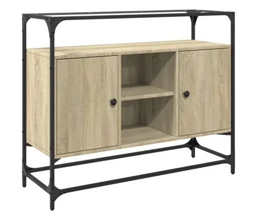 Skapītis, Stikla Virsma, Ozola, 98X35X81 Cm, Konstruēts Koks Vidaxl Skapītis, Stikla Virsma, Ozola, 98X35X81 Cm, Konstruēts Koks Vidaxl