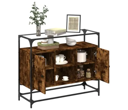 Šoninė Spintelė, Dūminio Ąžuolo, 98X35X81cm Mediena