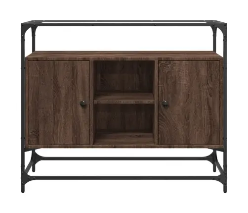 Skapītis, Stikla Virsma, Ozola, 98X35X81 Cm, Konstruēts Koks Vidaxl Skapītis, Stikla Virsma, Ozola, 98X35X81 Cm, Konstruēts Koks Vidaxl