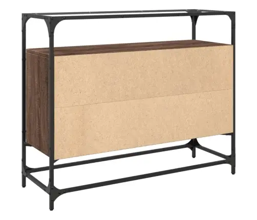 Skapītis, Stikla Virsma, Ozola, 98X35X81 Cm, Konstruēts Koks Vidaxl Skapītis, Stikla Virsma, Ozola, 98X35X81 Cm, Konstruēts Koks Vidaxl