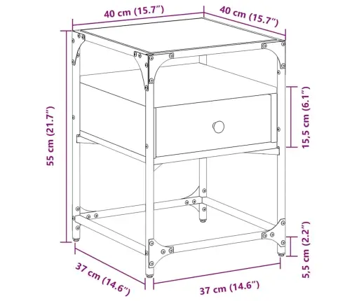 Naktsskapītis, Melns, 40X40X55 Cm, Inženierijas Koks Vidaxl Naktsskapītis, Melns, 40X40X55 Cm, Inženierijas Koks Vidaxl