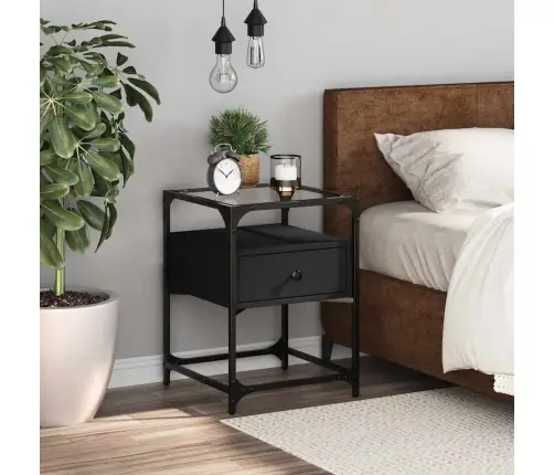 Naktsskapītis, Melns, 40X40X55 Cm, Inženierijas Koks Vidaxl Naktsskapītis, Melns, 40X40X55 Cm, Inženierijas Koks Vidaxl