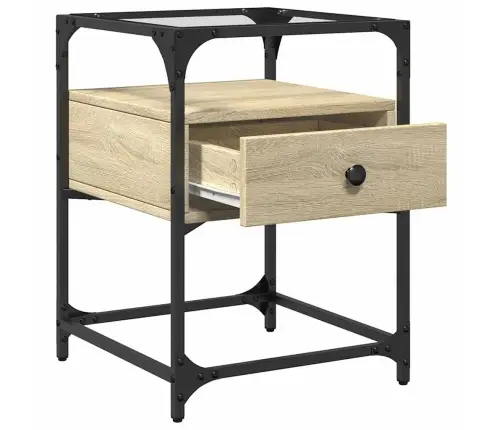 Naktsskapītis, Ozolkoka Krāsa, 40X40X55 Cm, Inženierijas Koks Vidaxl