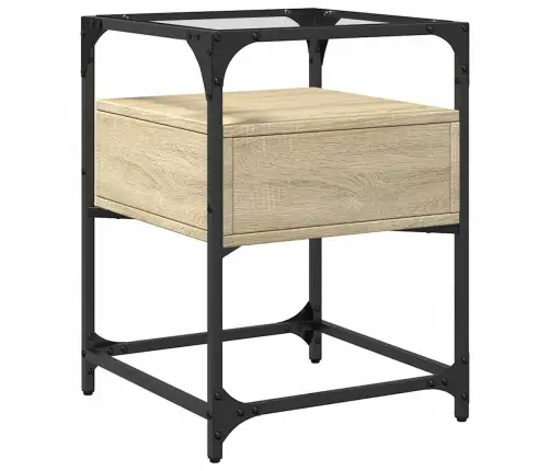 Naktsskapīši, 2 Gab., Ozolkoka, 40X40X55 Cm, Inženierijas Koks Vidaxl