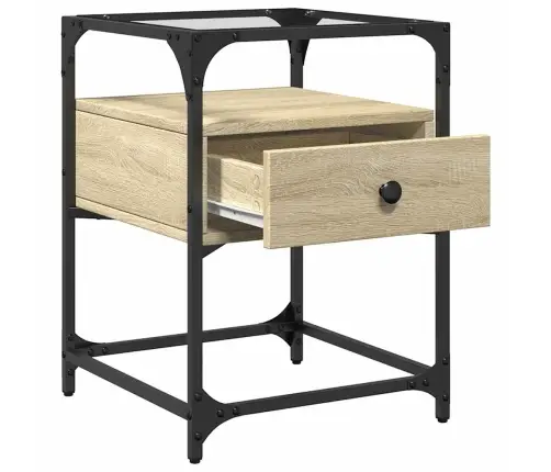 Naktsskapīši, 2 Gab., Ozolkoka, 40X40X55 Cm, Inženierijas Koks Vidaxl