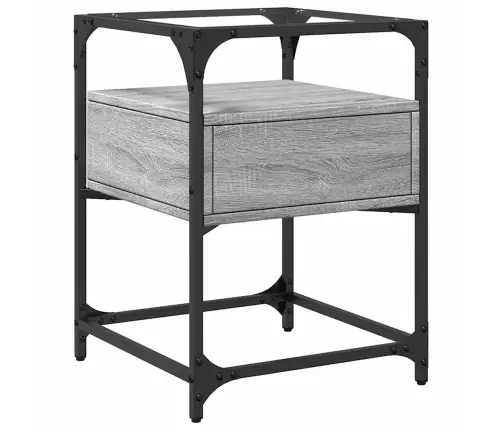 Naktsskapīši, 2 Gab., Pelēcīgi, 40X40X55 Cm, Inženierijas Koks Vidaxl