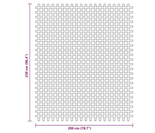 Telts Paklājs, Zils, 2,5X2 M Vidaxl