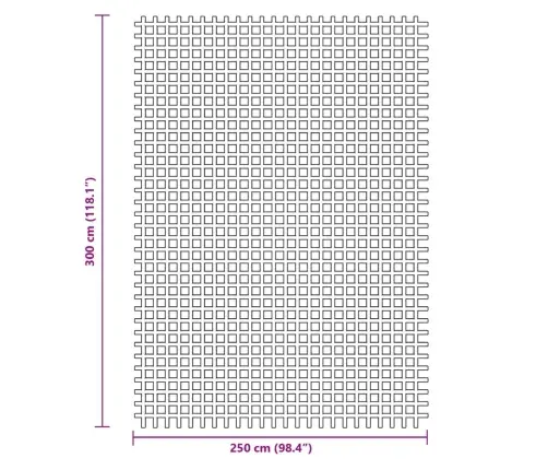 Telts Paklājs, Zils, 3X2,5 M Vidaxl