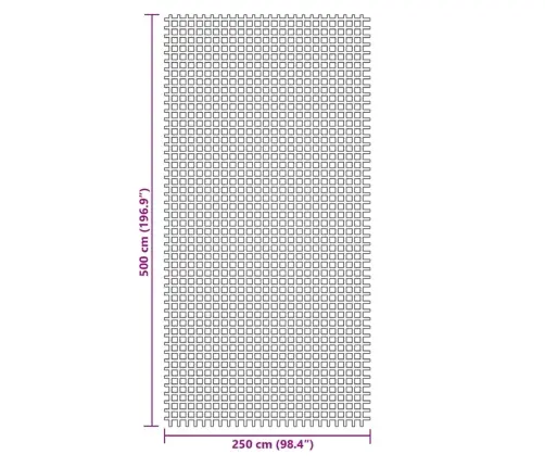 Telts Paklājs, Zils, 5X2,5 M Vidaxl