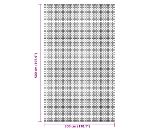Telts Paklājs, Zaļš, 5X3 M Vidaxl