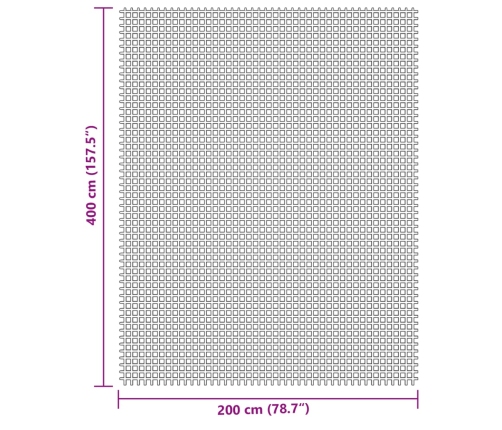 Telts Paklājs, Krēmkrāsas, 4X2 M Vidaxl