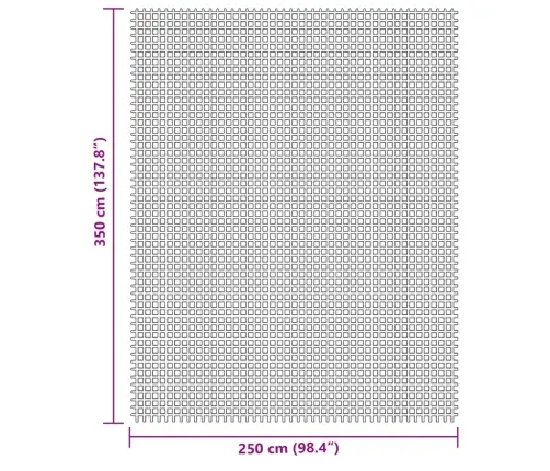 Telts Paklājs, Krēmkrāsas, 3,5X2,5 M Vidaxl