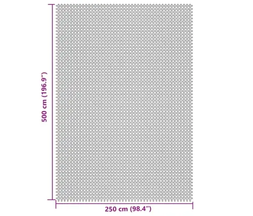 Telts Paklājs, Krēmkrāsas, 5X2,5 M Vidaxl