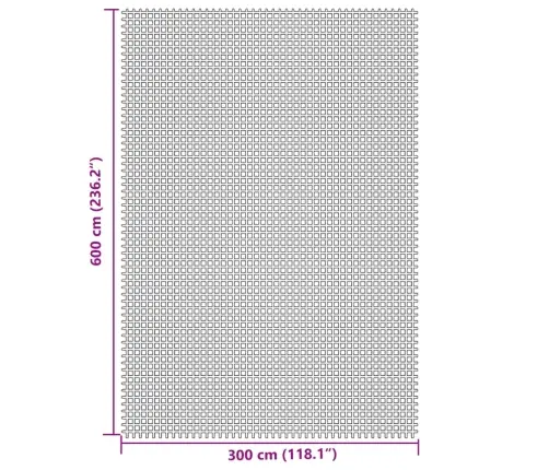 Telts Paklājs, Krēmkrāsas, 6X3 M Vidaxl
