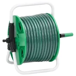 Brīvi Stāvoša Šļūtenes Spole Ar 30 M Pvc Šļūteni, Zaļa Vidaxl Brīvi Stāvoša Šļūtenes Spole Ar 30 M Pvc Šļūteni, Zaļa Vidaxl