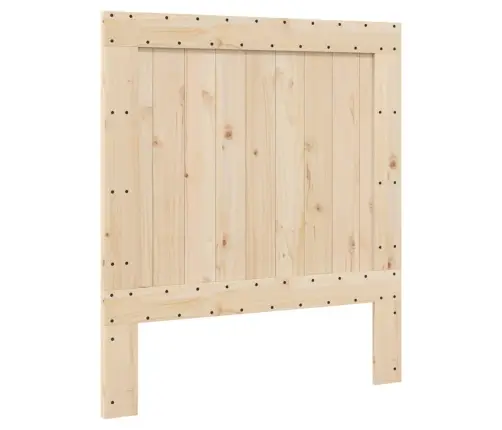 Gultas Rāmis Ar Galvgali, Priedes Masīvkoks, 90X200 Cm Vidaxl
