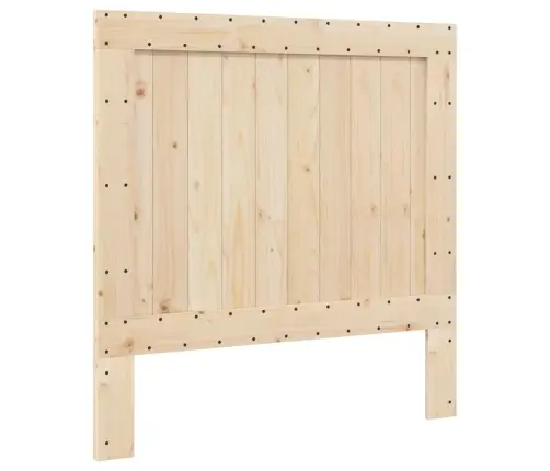 Gultas Rāmis Ar Galvgali, 100X200 Cm, Priedes Masīvkoks Vidaxl