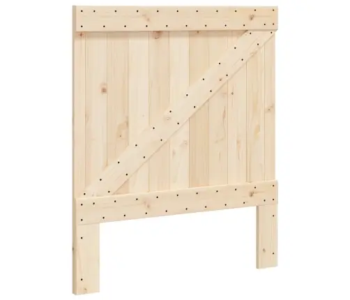 Gultas Rāmis Ar Galvgali, Priedes Masīvkoks, 90X200 Cm Vidaxl