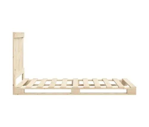 Gultas Rāmis Ar Galvgali, Priedes Masīvkoks, 90X200 Cm Vidaxl