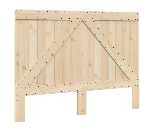 Gultas Rāmis Ar Galvgali, 140X200 Cm, Priedes Masīvkoks Vidaxl