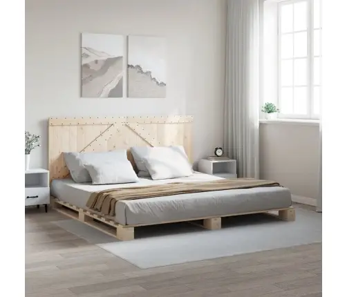 Voodiraam Peatsiga, 200 X 200 cm Männipuit