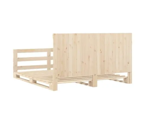 Lovos Rėmas Su Galvūgaliu, 200X200cm Pušies Medienos Masyvas